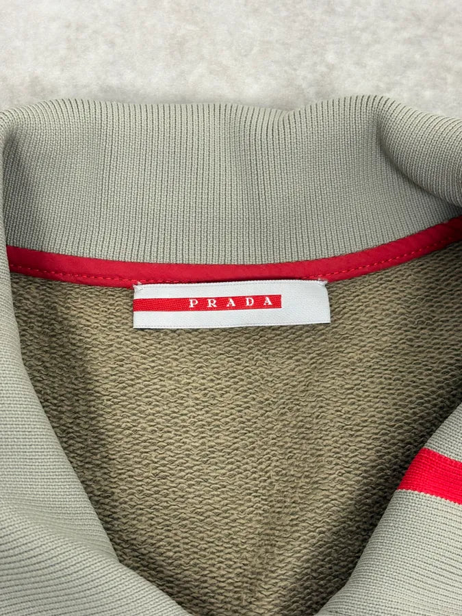 2000s Prada Olive Green Cozy Zip-Up Jacket RExaKav 10