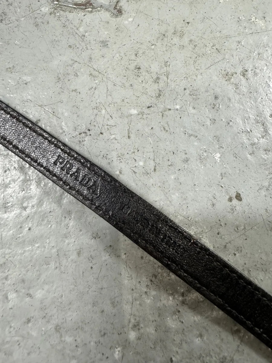 2000s Prada Leopard Effect Pony Hair Leather Bracelet (OS) 6