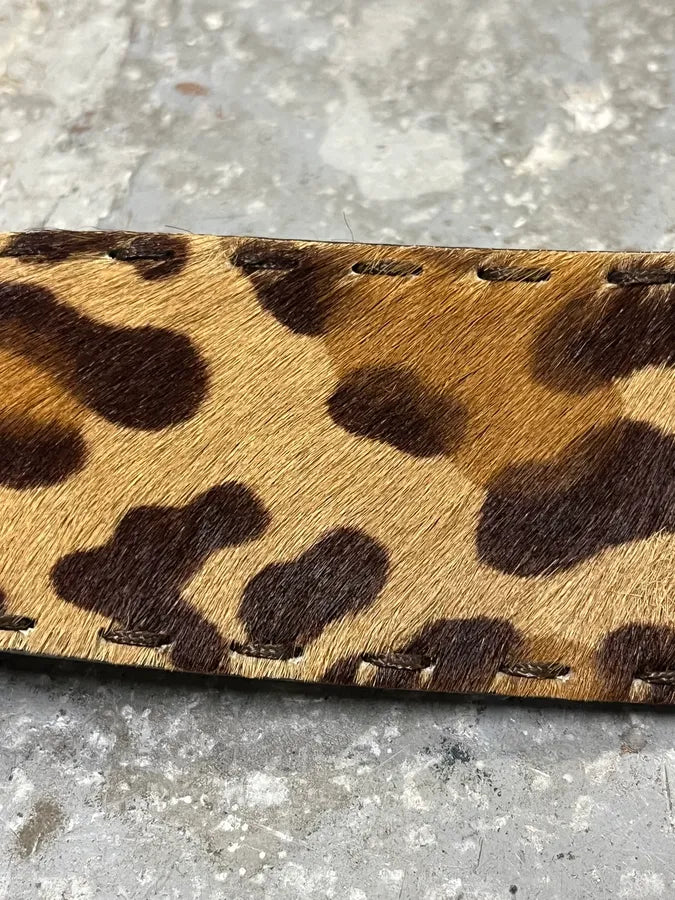 2000s Prada  Leopard Pony Hair Leather Belt mzSfgDs 9