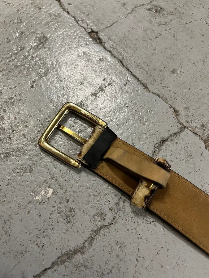 2000s Prada Leopard Pony Hair Leather Belt QqtzFJJ 7