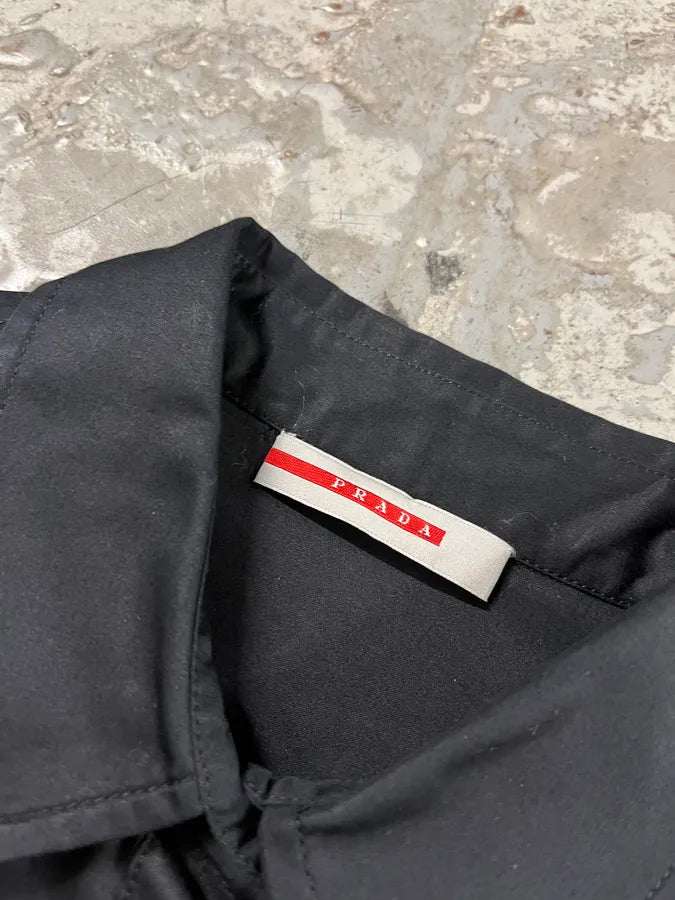 2000s Prada Light Black Buttoned Jacket (S/M) lgAwzYd 4