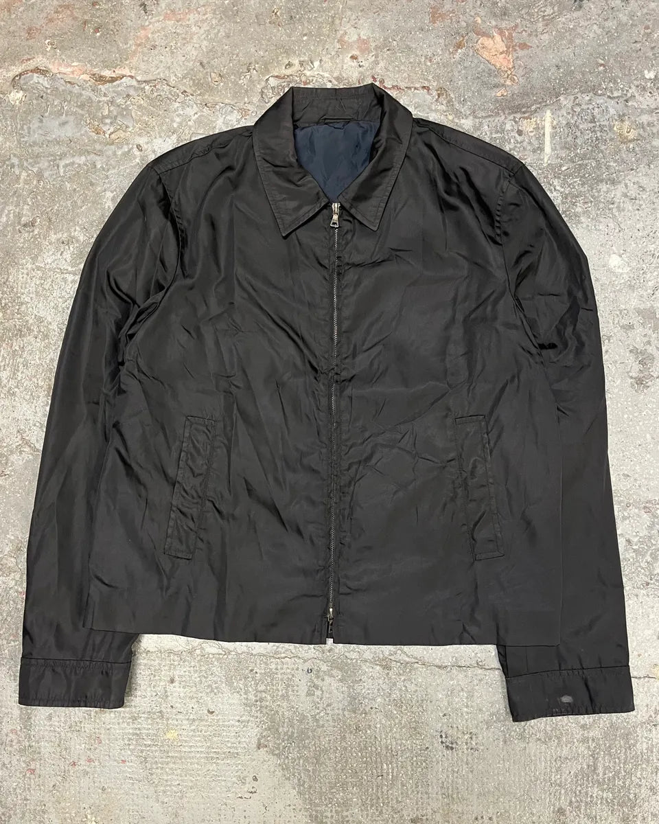 2000s Prada Light Black Nylon Coach Jacket (M) GXrrUSC 0