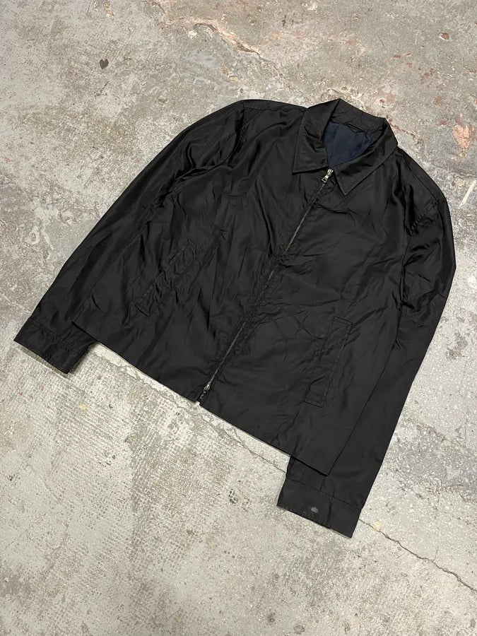 2000s Prada Light Black Nylon Coach Jacket (M) GXrrUSC 1