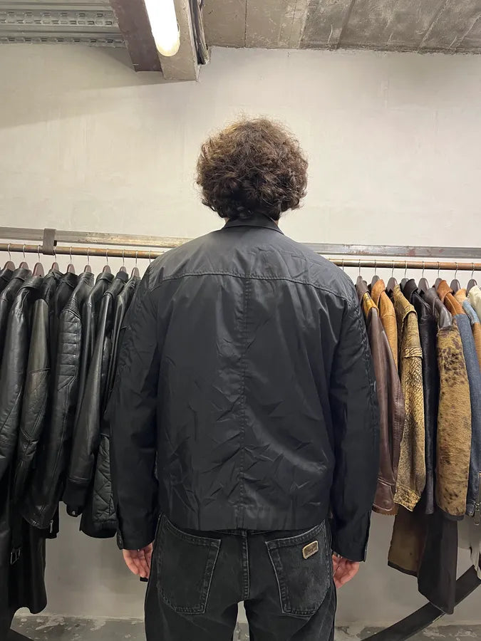2000s Prada Light Black Nylon Coach Jacket (M) GXrrUSC 4