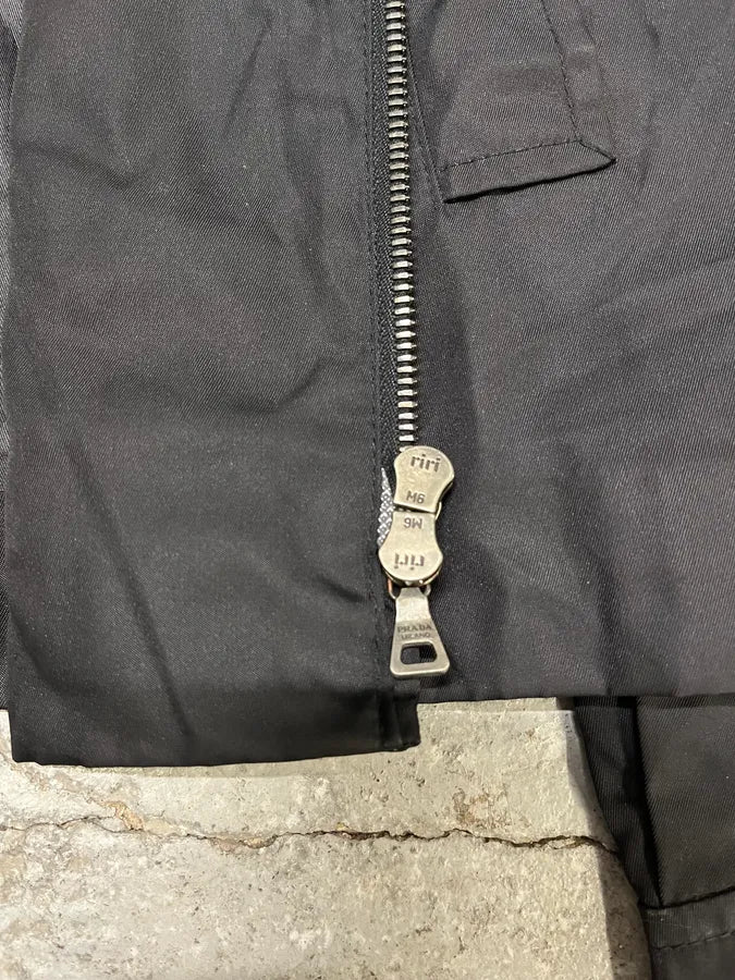 2000s Prada Light Black Nylon Coach Jacket (M) GXrrUSC 7