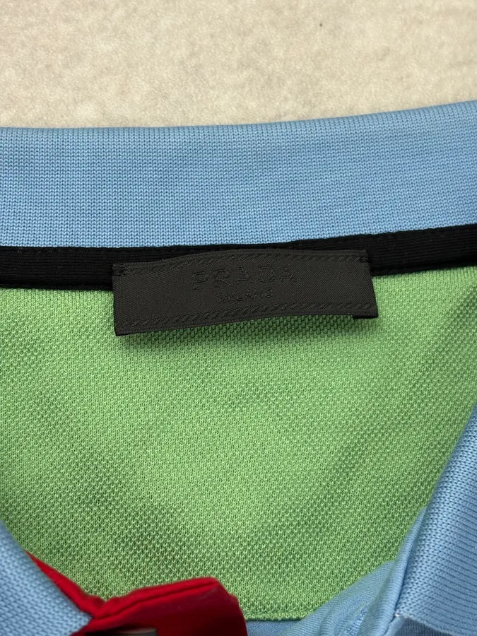 2010s Prada Light Blue Logo Pocket Polo Shirt neInkbg 7