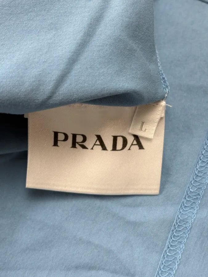 2010s Prada Light Blue Logo Pocket Polo Shirt neInkbg 8