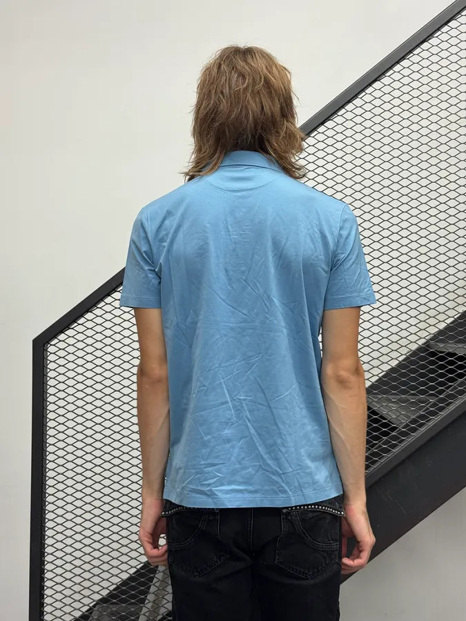 2010s Prada Light Blue Logo Pocket Polo Shirt neInkbg 1