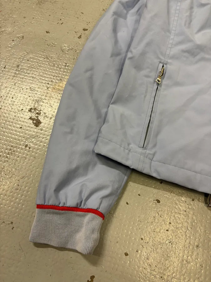2000s Prada Light Blue Nylon Sport Racer Jacket PpZJfrA 7