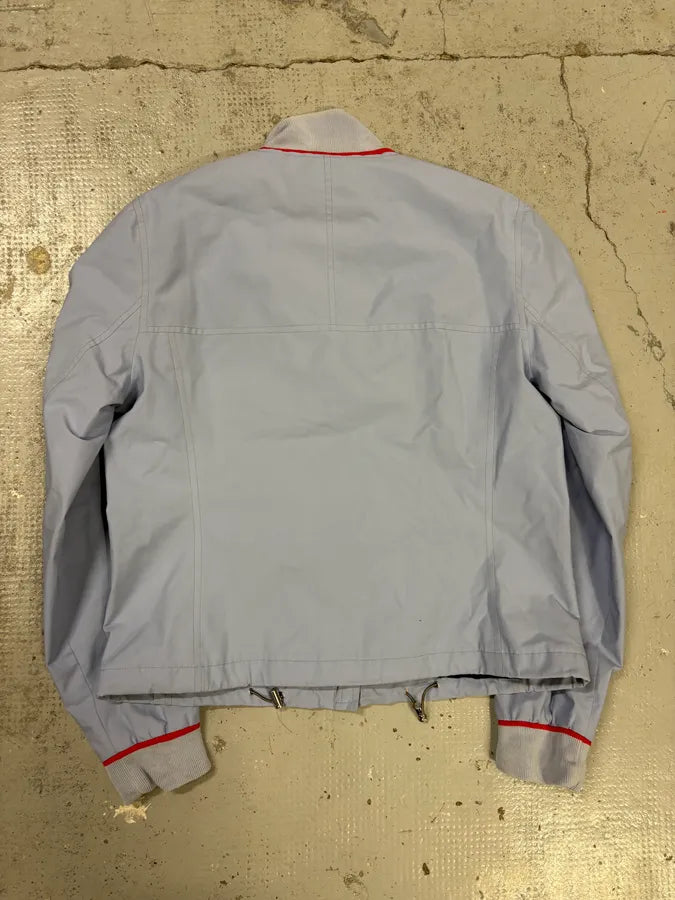 2000s Prada Light Blue Nylon Sport Racer Jacket PpZJfrA 5