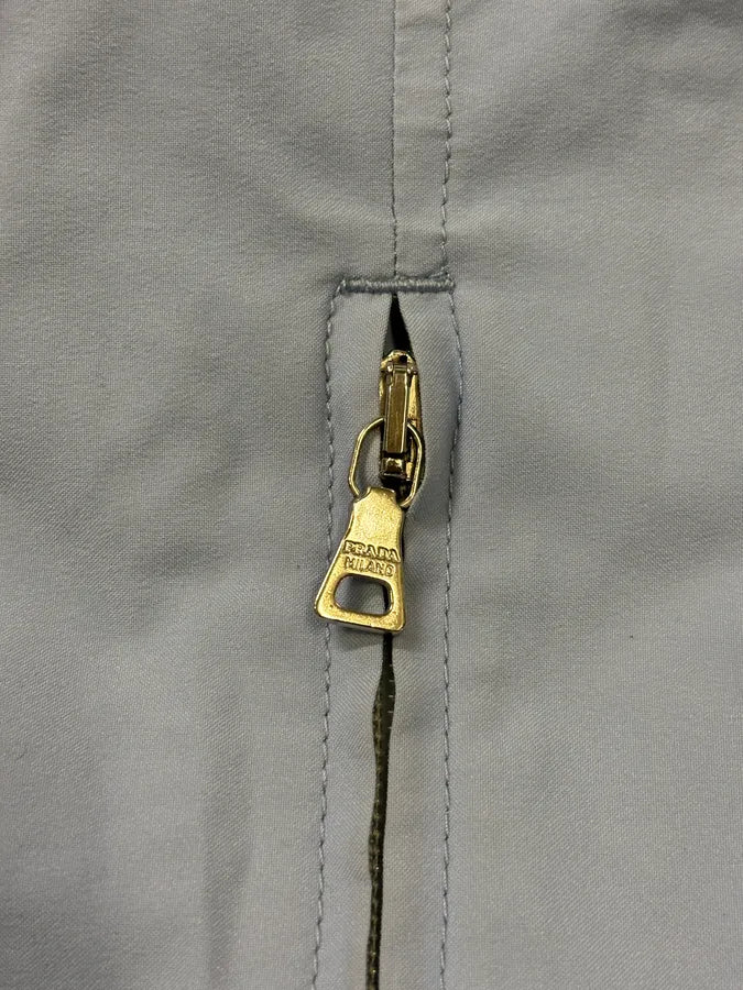2000s Prada Light Blue Nylon Sport Racer Jacket PpZJfrA 8