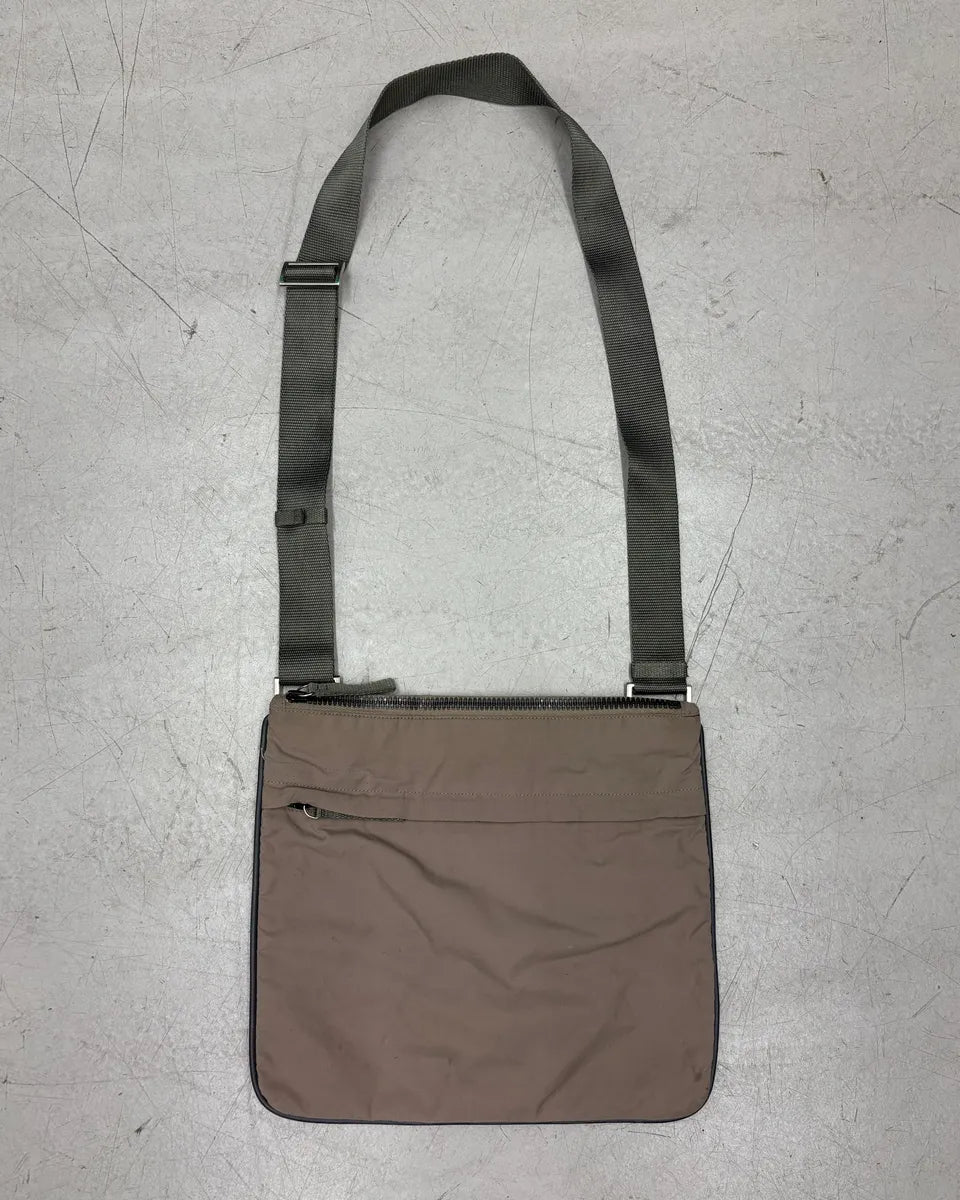 2000s Prada Light Brown Nylon Crossbody Bag uhQkjQY 0