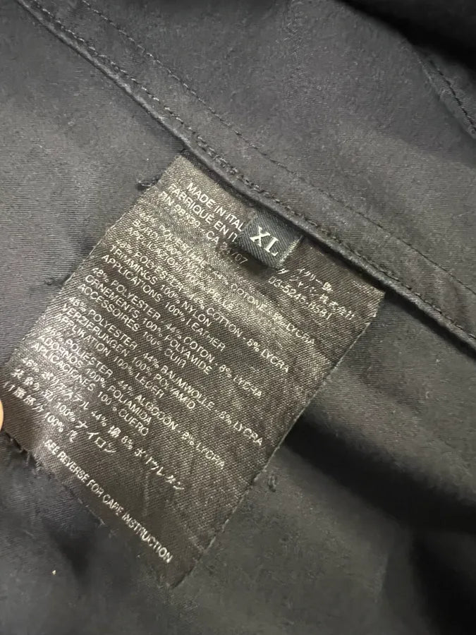 2000s Prada Light Minimalistic Black Navy Buttoned Jacket (L) 6