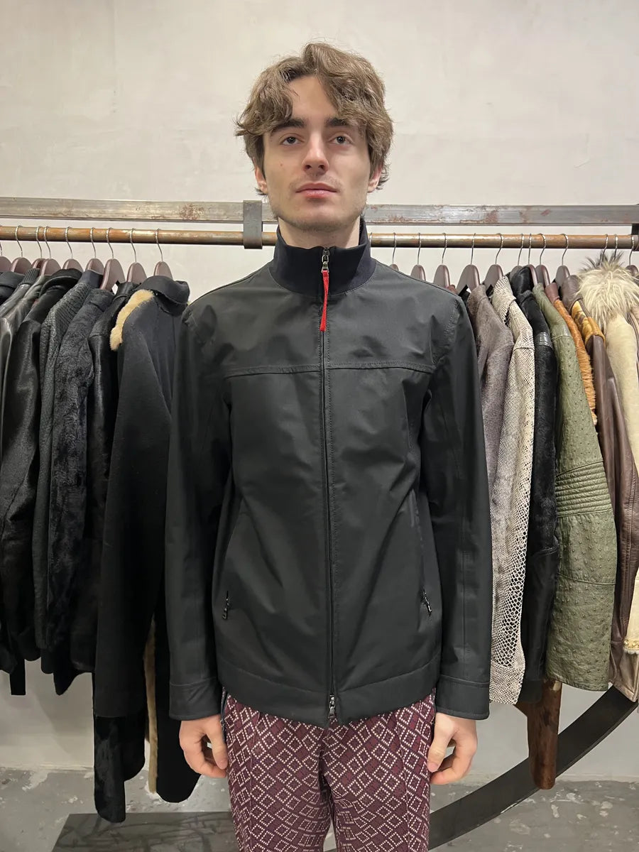 2000s Prada Light Tactical Black Nylon Gore-Tex Jacket (M) 2