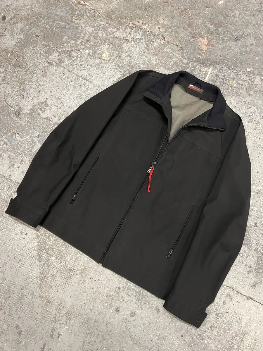 2000s Prada Light Tactical Black Nylon Gore-Tex Jacket (M) 7