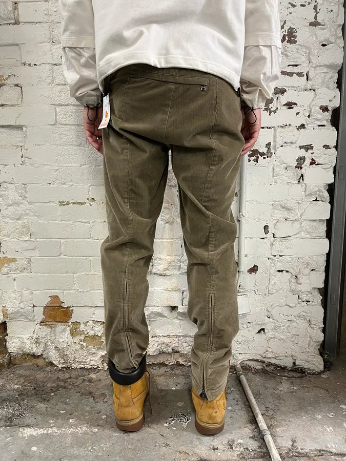 2000s Prada Linea Rossa Beige Corduroy Velvet Pants zOrHvGS 2