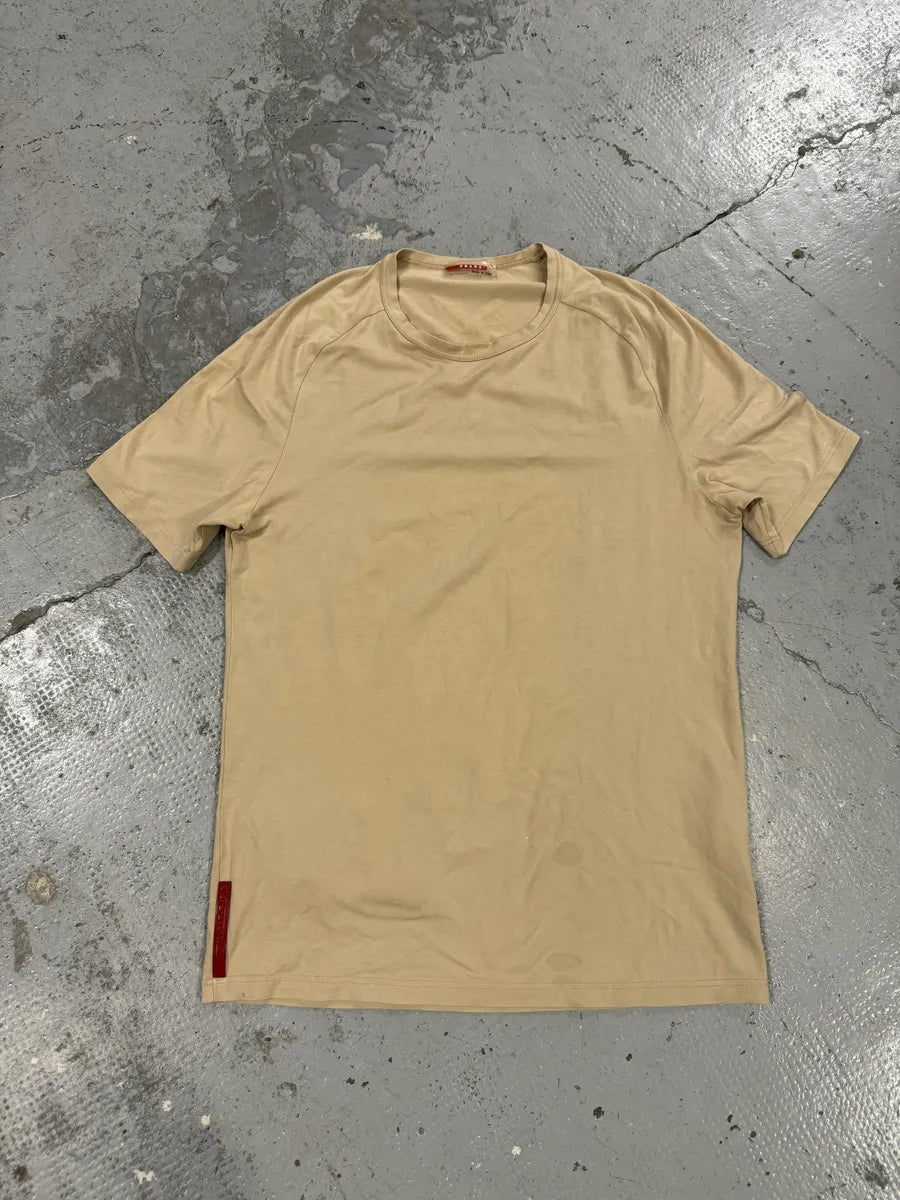 2000s Prada Linea Rossa Beige Linea Rossa T-Shirt YsLTxBi 0