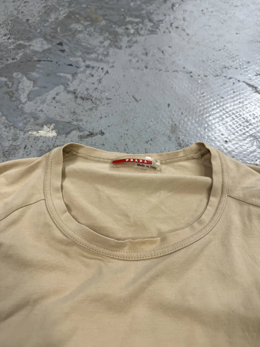 2000s Prada Linea Rossa Beige Linea Rossa T-Shirt YsLTxBi 10