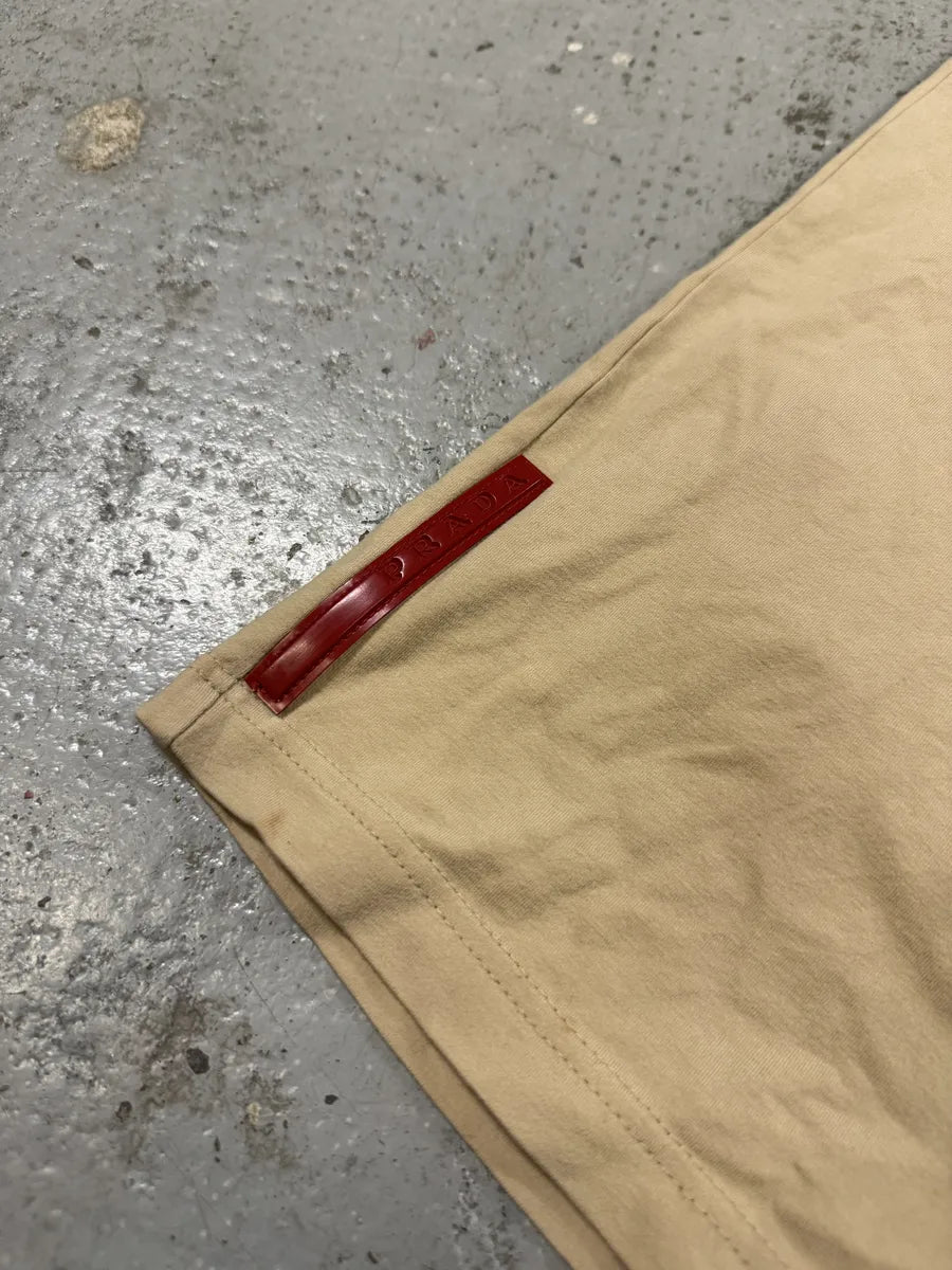 2000s Prada Linea Rossa Beige Linea Rossa T-Shirt YsLTxBi 11