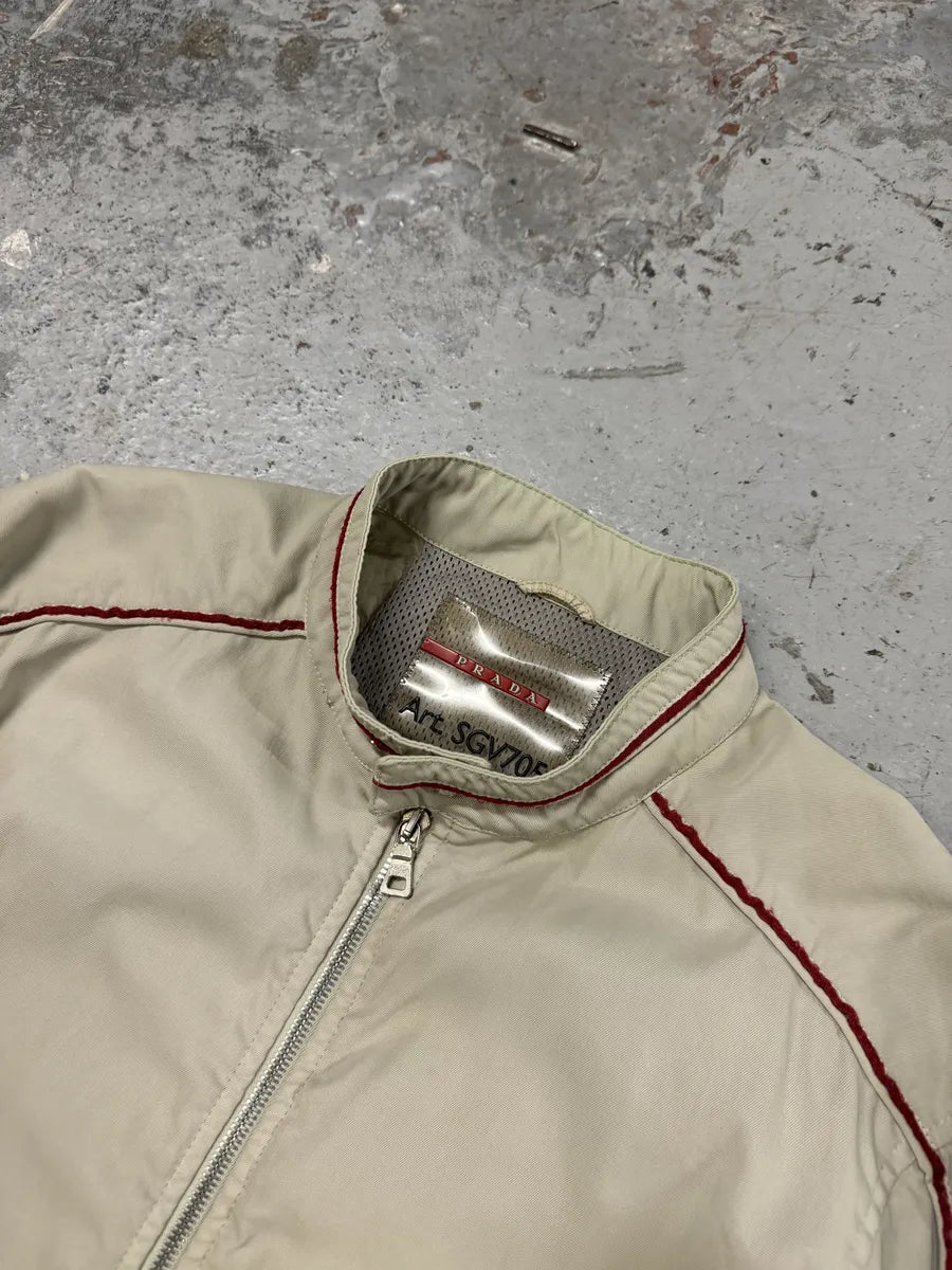 2000s Prada Linea Rossa Beige Nylon Tactical Jacket JXBYLjG 5