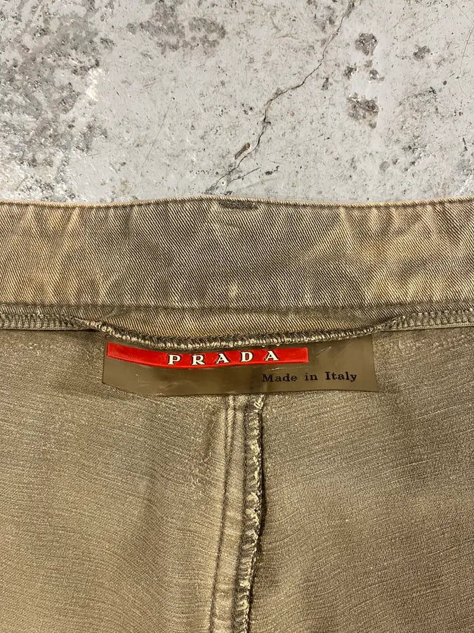 2000s Prada Linea Rossa Beige Pants (M/L) 10