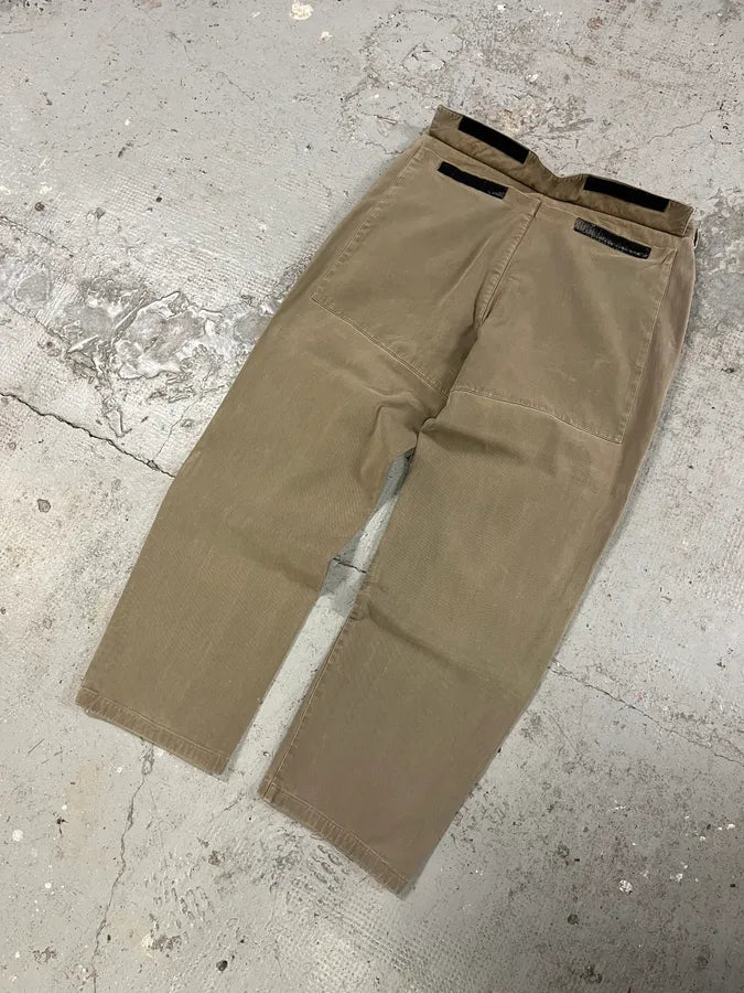 2000s Prada Linea Rossa Beige Pants (M/L) 5