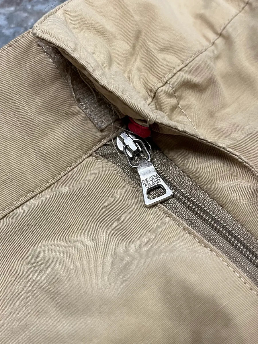 2000s Prada Linea Rossa Beige Utility Cargo Pants OubEroD 8