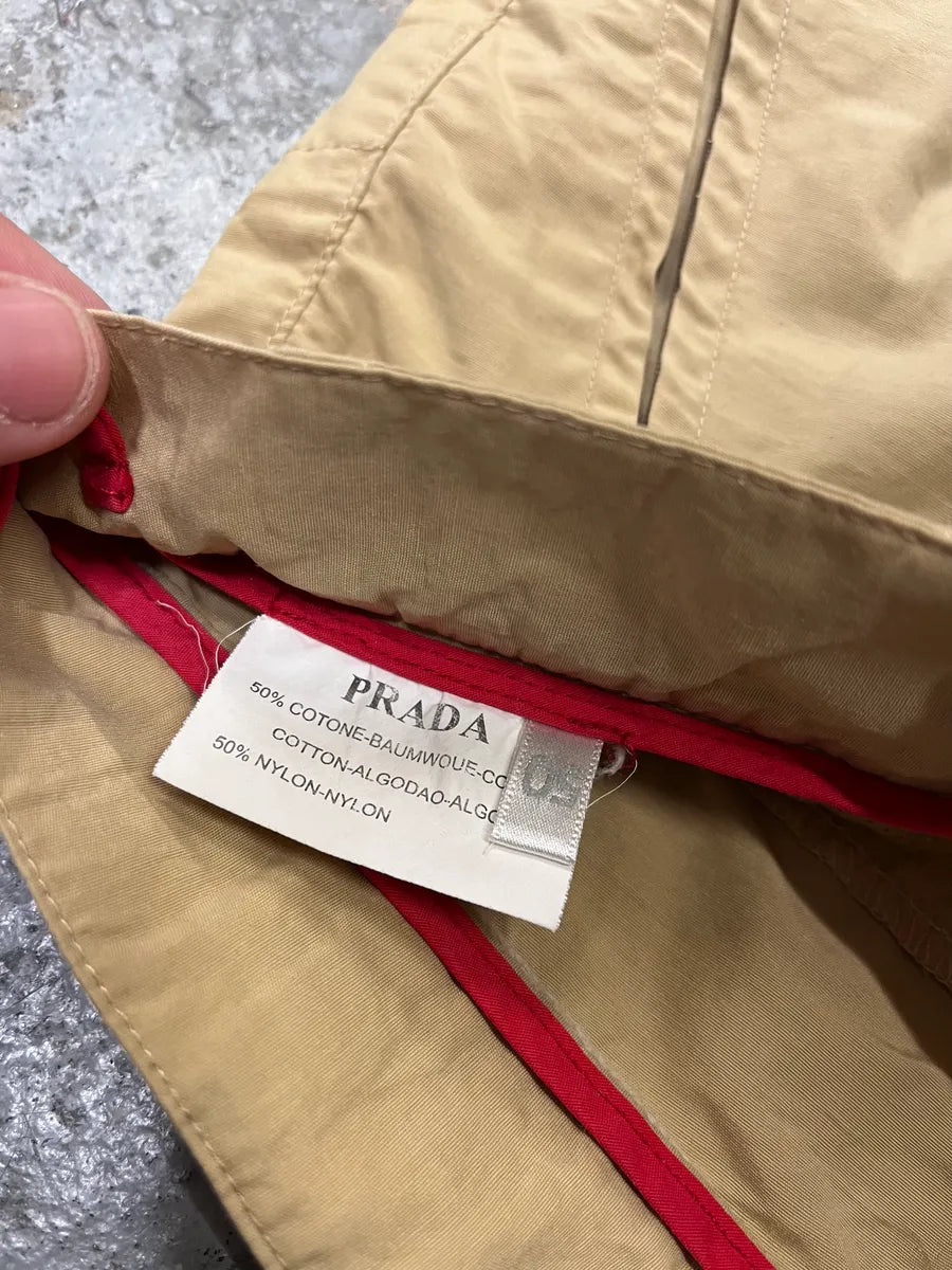 2000s Prada Linea Rossa Beige Utility Cargo Pants OubEroD 9