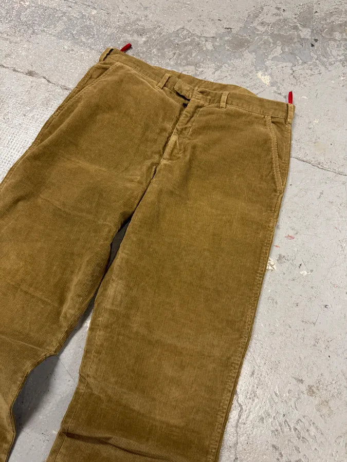 2000s Prada Linea Rossa Beige Velvet Pants (M) 1