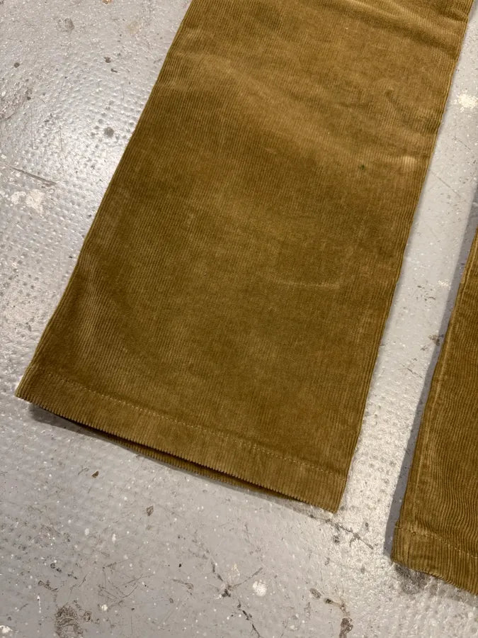 2000s Prada Linea Rossa Beige Velvet Pants (M) 4