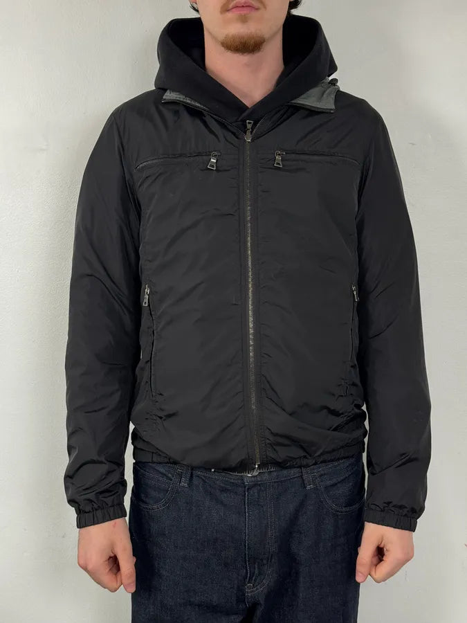 AW2009 Prada Linea Rossa Black & Grey Reversible Jacket fVrKwOC 2