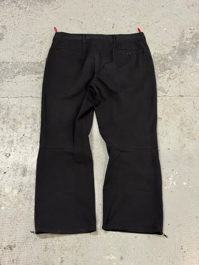 2000s Prada Linea Rossa Black Cozy Pants PrOEmWO 2