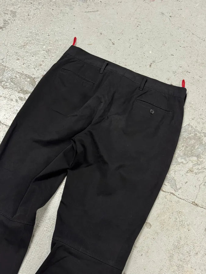 2000s Prada Linea Rossa Black Cozy Pants PrOEmWO 5