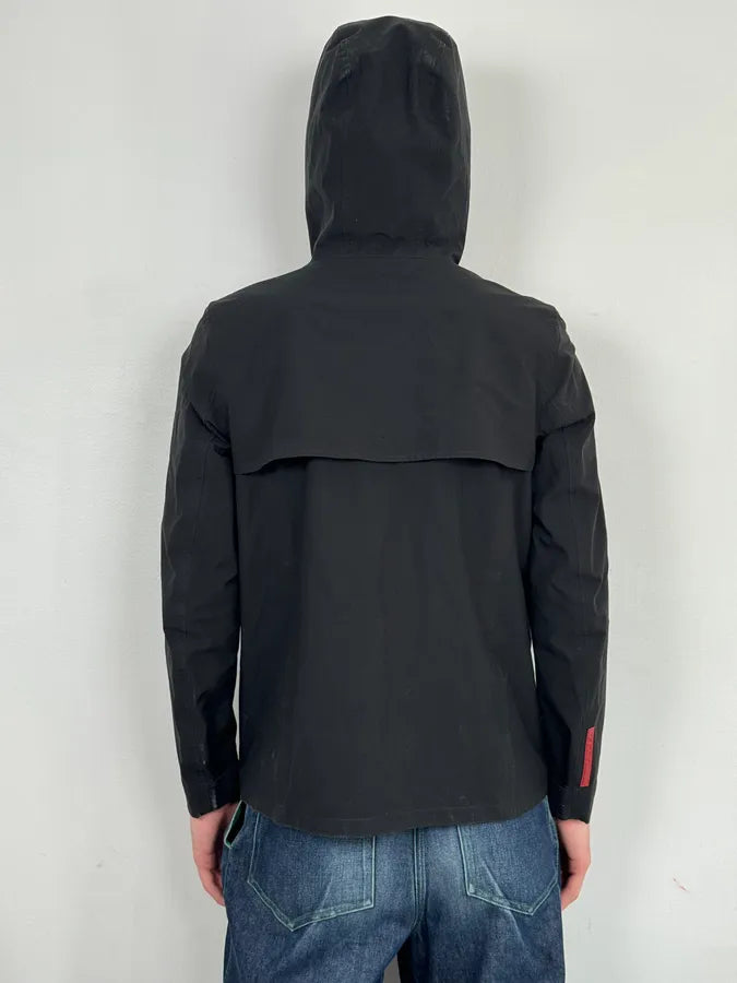 2000s Prada Linea Rossa Black Gore-Tex Windbreaker Jacket KtnmJLN 2