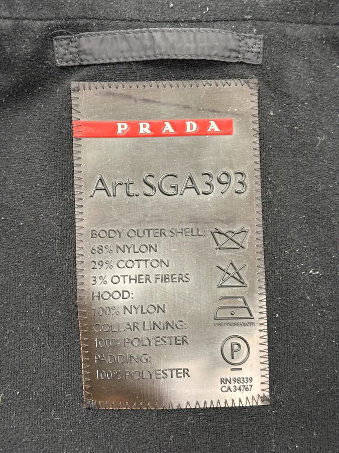 2000s Prada Linea Rossa Black Hooded Ski Jacket BoNVHKE 11