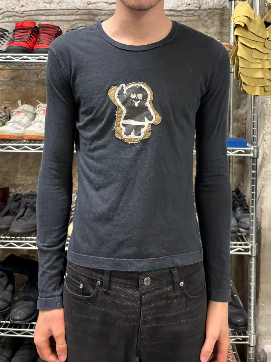 2000s Prada Linea Rossa Black Human Longsleeves (XS/S) qTpLsrp 1