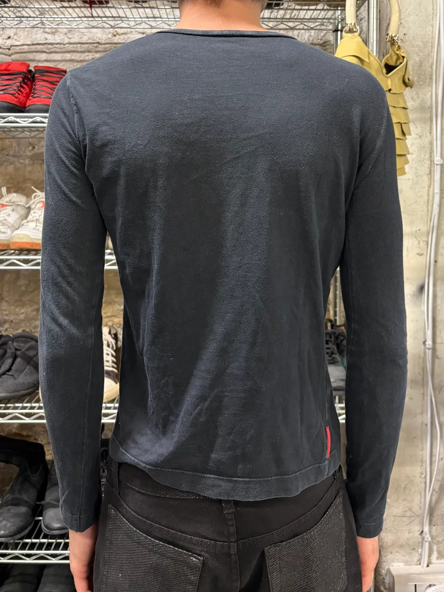 2000s Prada Linea Rossa Black Human Longsleeves (XS/S) qTpLsrp 2