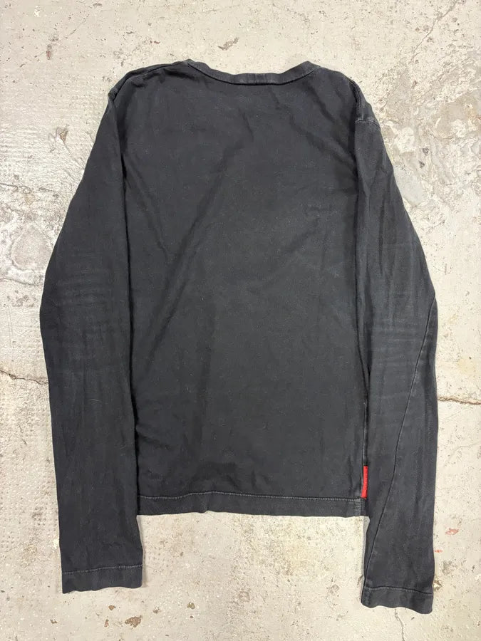 2000s Prada Linea Rossa Black Human Longsleeves (XS/S) qTpLsrp 5