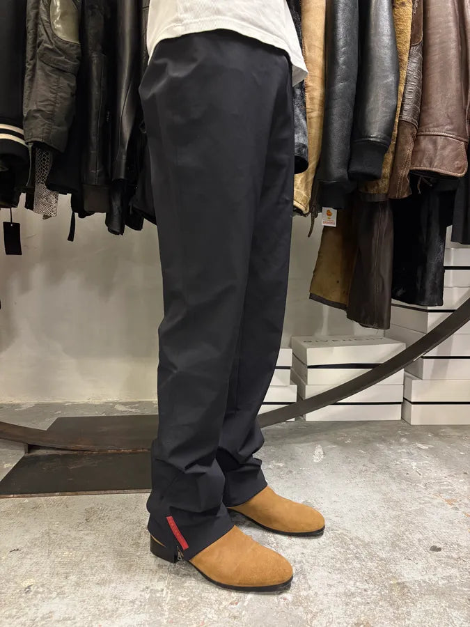 2000s Prada Linea Rossa Black Light Straight Pants (S/M) CBUikge 2