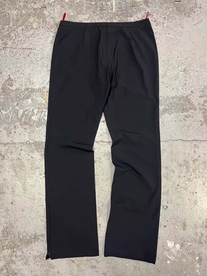 2000s Prada Linea Rossa Black Light Straight Pants (S/M) CBUikge 6