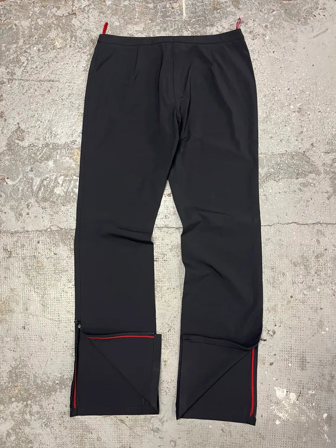 2000s Prada Linea Rossa Black Light Straight Pants (S/M) CBUikge 7