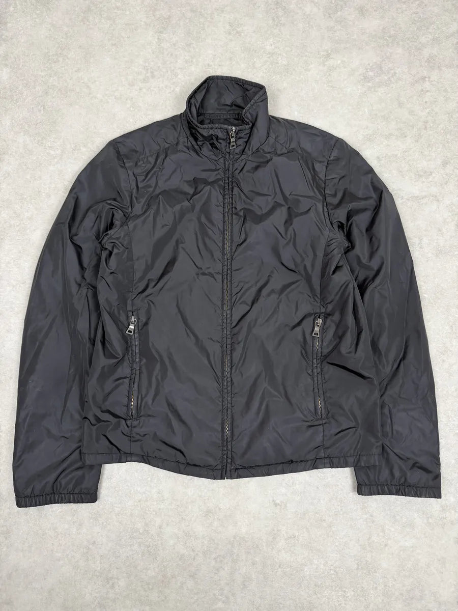 2000s Prada Linea Rossa Black Nylon Jacket KeaRgsN 0
