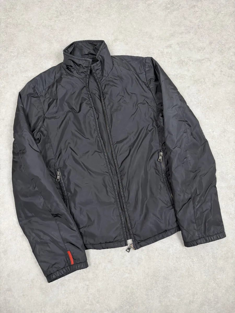 2000s Prada Linea Rossa Black Nylon Jacket – Dolce Vita Hub 2000s Prada Linea Rossa Black Nylon Jacket – Dolce Vita Hub