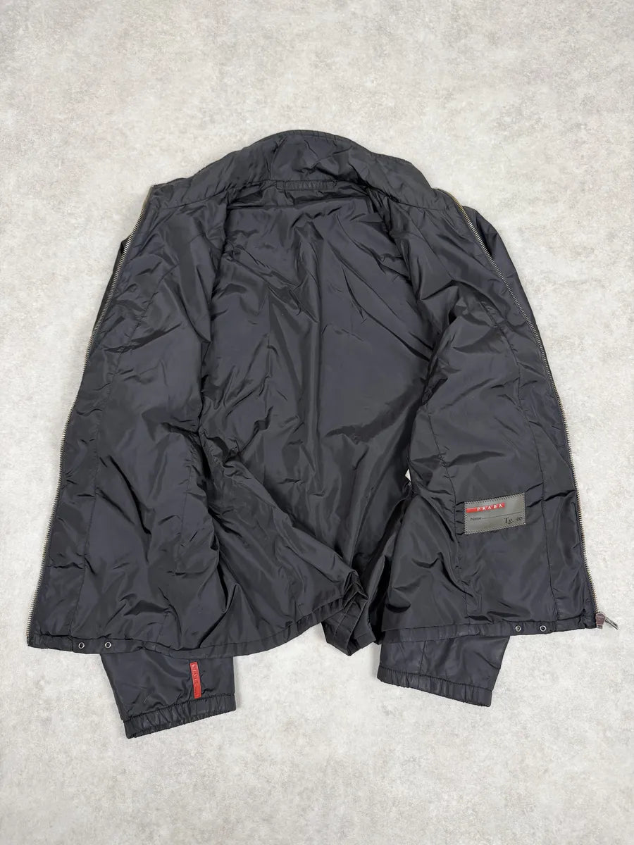2000s Prada Linea Rossa Black Nylon Jacket KeaRgsN 5