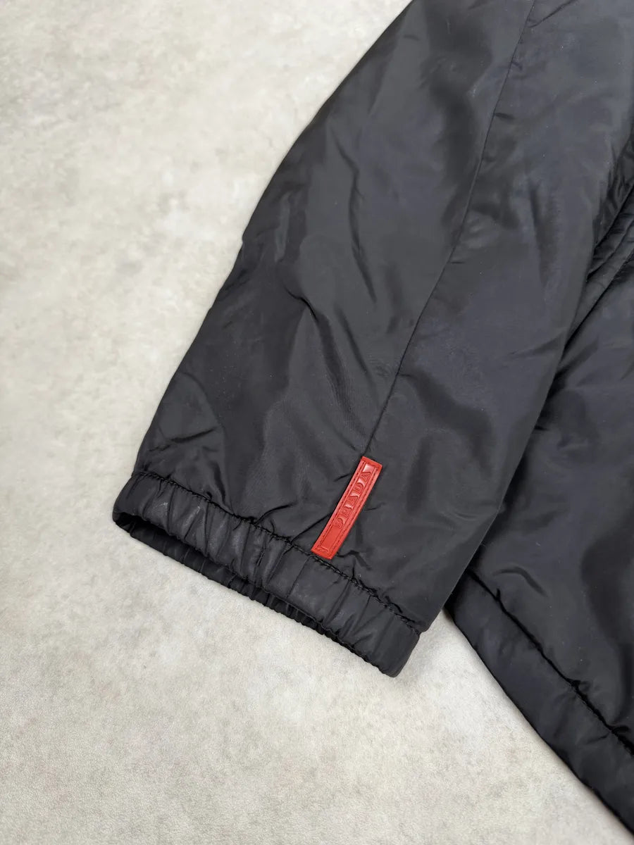 2000s Prada Linea Rossa Black Nylon Jacket KeaRgsN 7