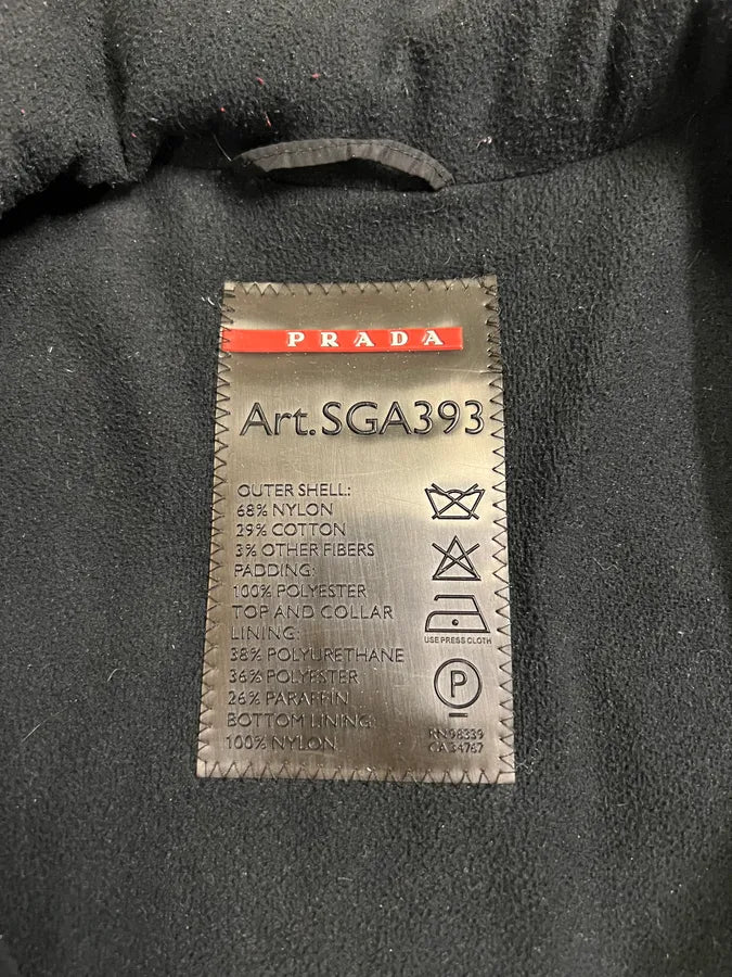 2000s Prada Linea Rossa Black Nylon Jacket kUasxrF 4