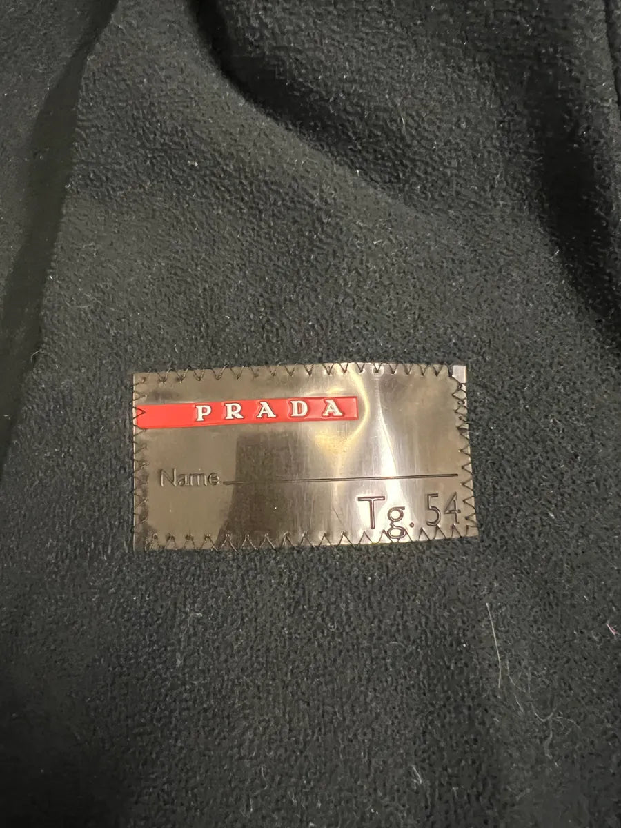 2000s Prada Linea Rossa Black Nylon Jacket kUasxrF 6