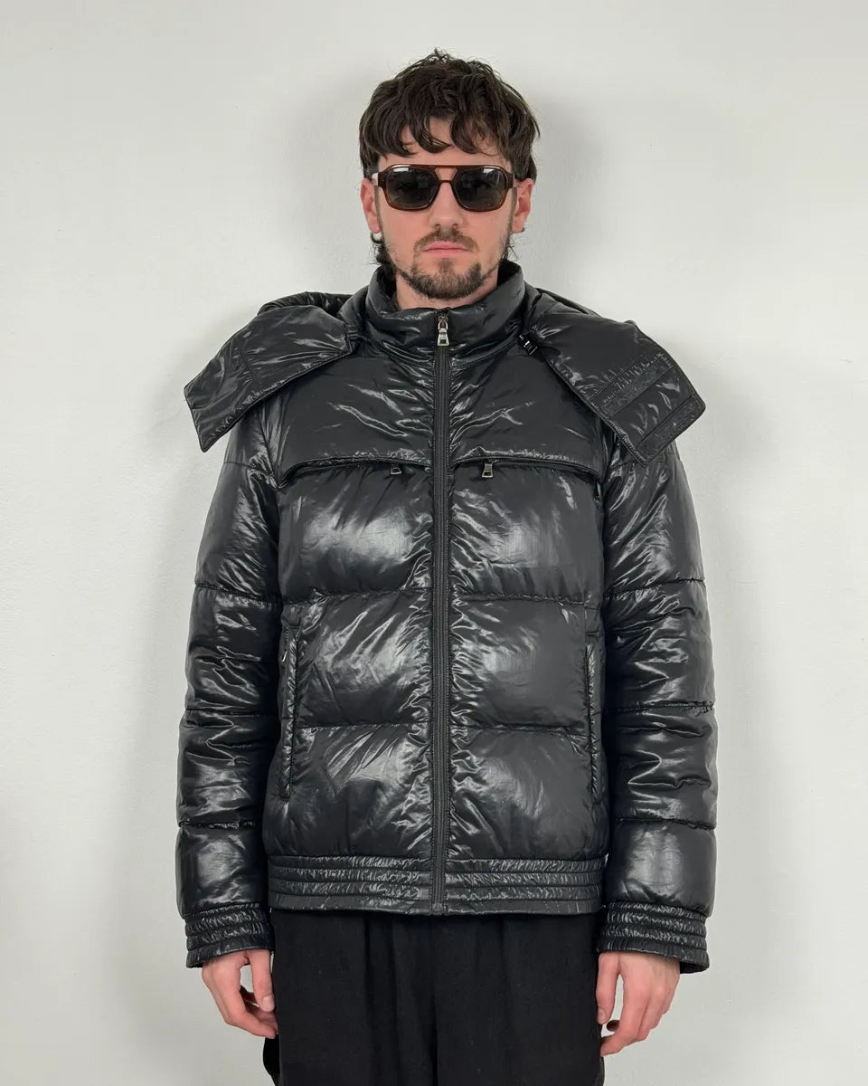 2000s Prada Linea Rossa Black Nylon Puffer Jacket  HksBFud 1