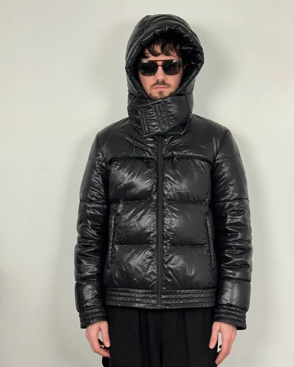 2000s Prada Linea Rossa Black Nylon Puffer Jacket  HksBFud 2