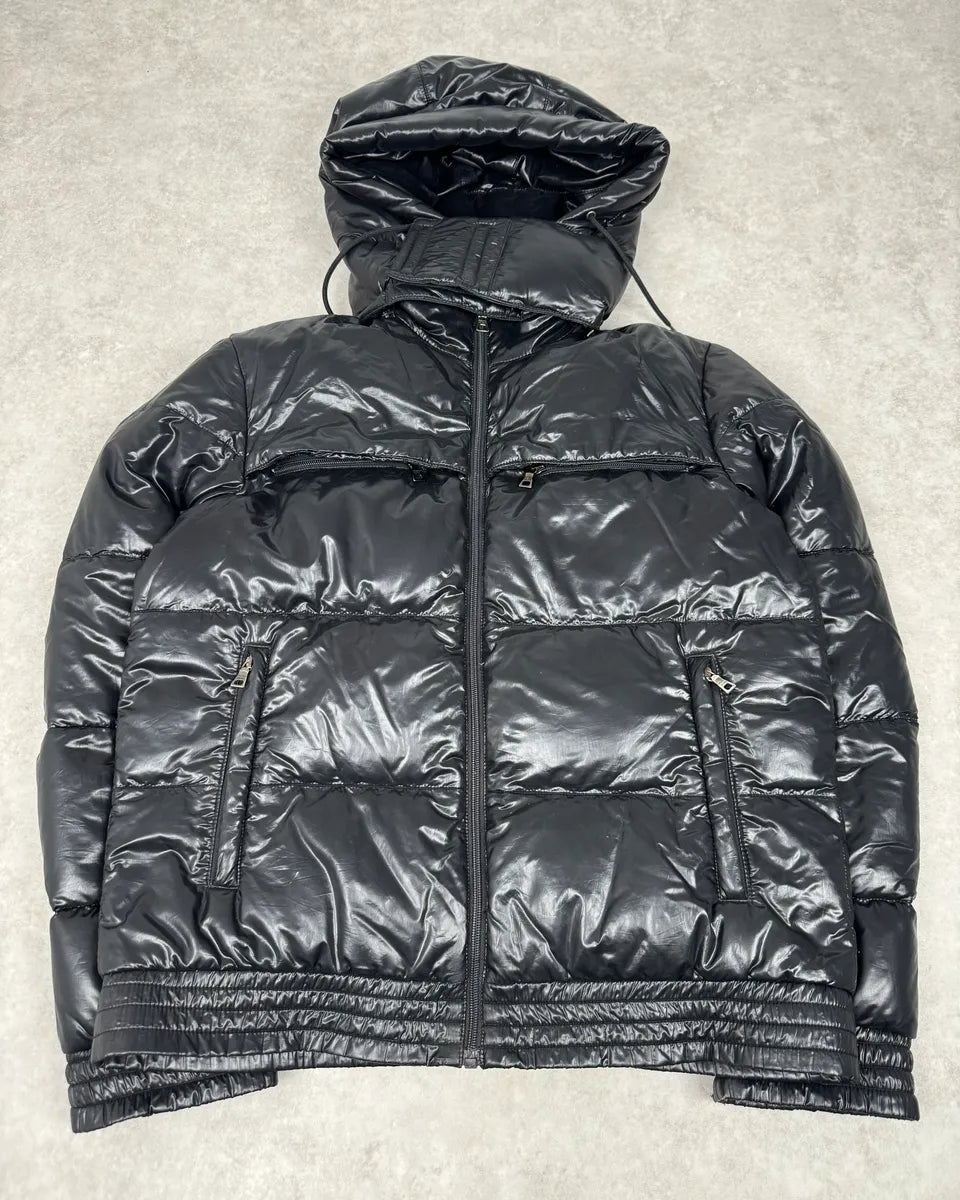 2000s Prada Linea Rossa Black Nylon Puffer Jacket  HksBFud 4